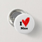 Ik hou van Nice Ronde Button 3,2 Cm (Voorkant /achterkant)