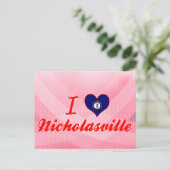 Ik hou van Nicholasville, Kentucky Briefkaart (Staand voorkant)