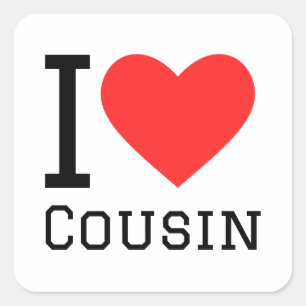 Ik hou van nicht vierkante sticker