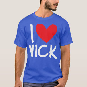 Ik hou van Nick Name Persoonlijke Mannen Guy BFF F T-shirt