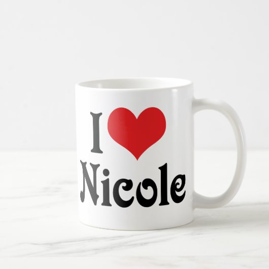 Ik hou van Nicole Koffiemok (Rechts)