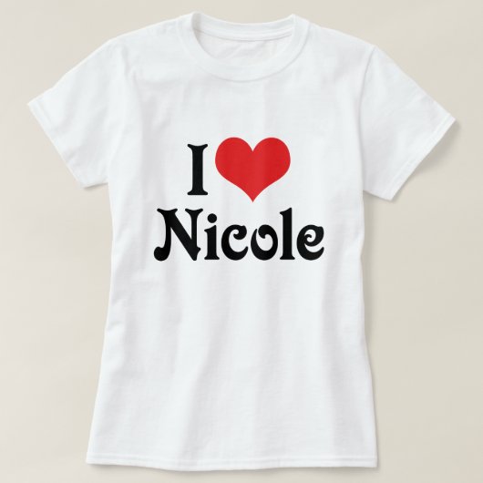 Ik hou van Nicole T-shirt (Design voorkant)