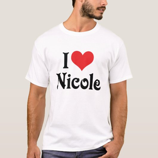 Ik hou van Nicole T-shirt (Voorkant)