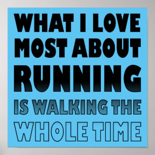 Ik Hou Van Niet Hardlopen Grappig Poster Bord