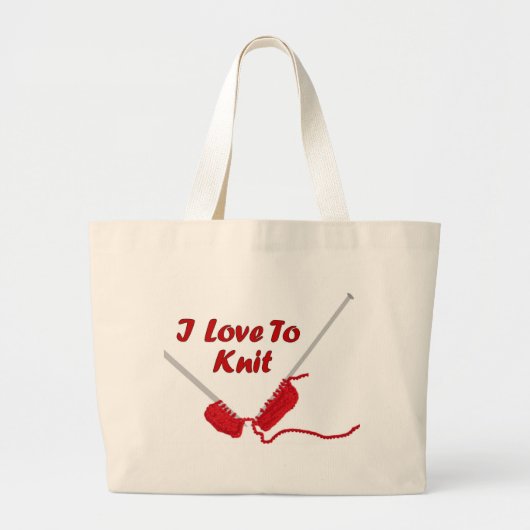 Ik hou van nieten grote tote bag (Voorkant)
