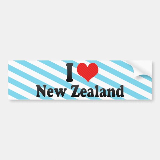 Ik hou van Nieuw-Zeeland Bumpersticker (Voorkant)