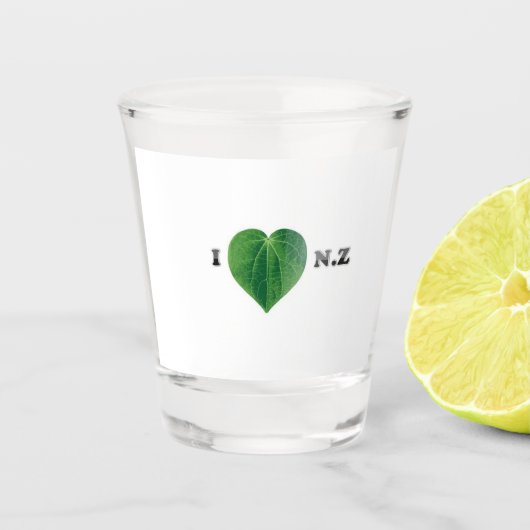Ik hou van Nieuw-Zeeland - Kawakawa Shotglass Shot Glas (Voorkant)