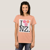 Ik hou van Nieuw-Zeeland - Roze T-shirt (Voorkant volledig)