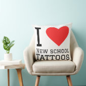Ik hou van nieuwe school tattoos  kussen (Stoel)