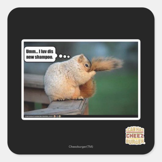 Ik hou van nieuwe shampoo vierkante sticker (Voorkant)
