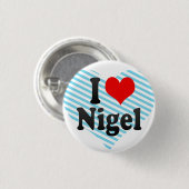 Ik hou van Nigel Ronde Button 3,2 Cm (Voorkant /achterkant)