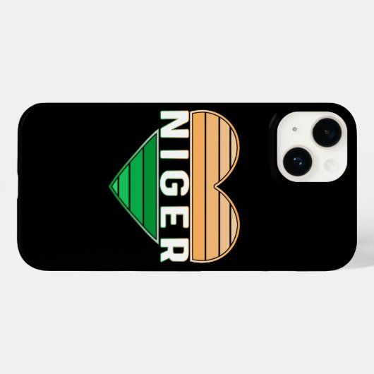 Ik hou van Niger, Nigerese hart Case-Mate iPhone Case (Achterkant (horizontaal))