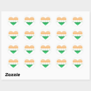 Ik hou van Niger, Nigerese hart Ronde Sticker