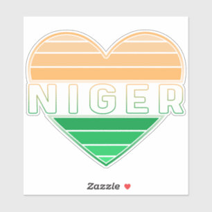 Ik hou van Niger, Nigerese hart Sticker