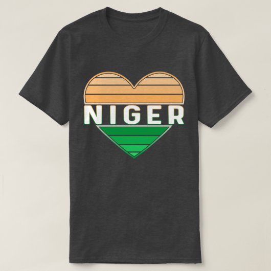 Ik hou van Niger, Nigerese hart T-shirt (Design voorkant)
