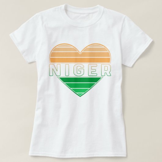 Ik hou van Niger, Nigerese hart T-shirt (Design voorkant)