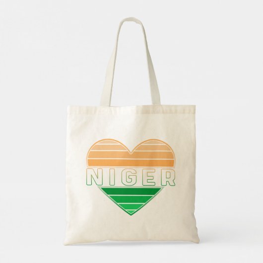 Ik hou van Niger, Nigerese hart Tote Bag (Achterkant)