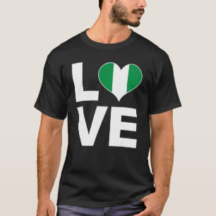 Ik hou van Nigeria hartvlag Nigeria T-shirt