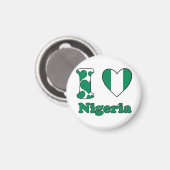 Ik hou van Nigeria magnet (Voorkant / Achterkant)