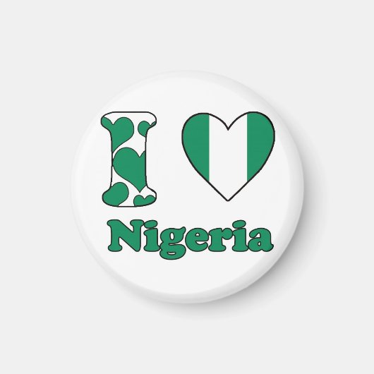 Ik hou van Nigeria magnet (Voorkant)