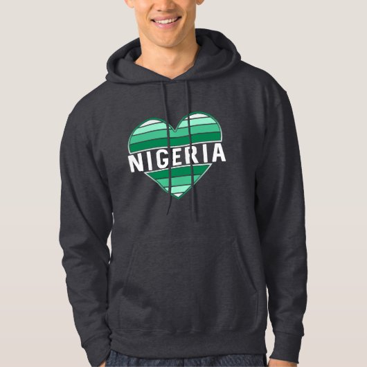 Ik hou van Nigeria, Nigeriaans hart Hoodie (Voorkant)