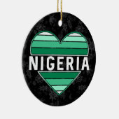 Ik hou van Nigeria, Nigeriaans hart Keramisch Ornament (Rechts)