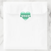 Ik hou van Nigeria, Nigeriaans hart Ronde Sticker (Tas)