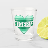 Ik hou van Nigeria, Nigeriaans hart Shot Glas (Voorkant)