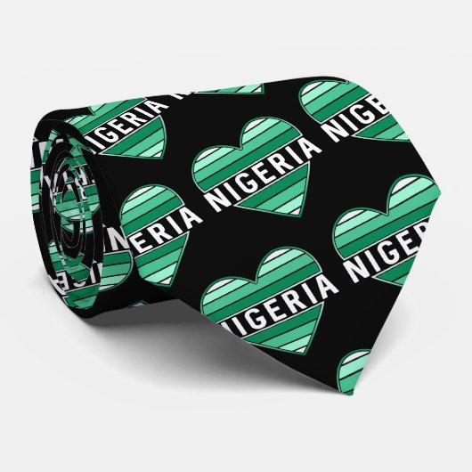 Ik hou van Nigeria, Nigeriaans hart Stropdas (Opgerold)