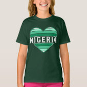 Ik hou van Nigeria, Nigeriaans hart T-shirt (Voorkant)