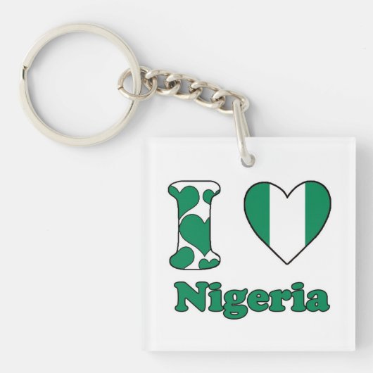 Ik hou van Nigeria Sleutelhanger (voorkant)
