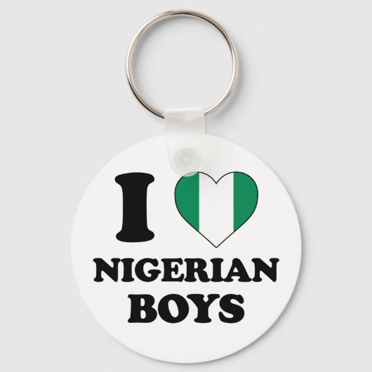 Ik hou van Nigeriaanse jongens Sleutelhanger (Voorkant)