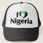 Ik hou van Nigeriaanse vlag Trucker Pet (Voorkant)