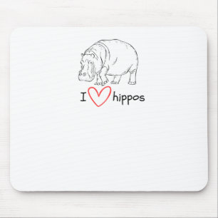 Ik hou van nijlpaarden - Wild Life S Sticker Muismat
