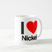 Ik hou van nikkel koffiemok (Voorkant rechts)