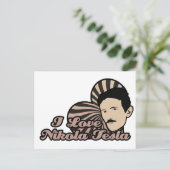 Ik hou van Nikola Tesla Briefkaart (Staand voorkant)
