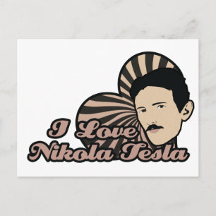Ik hou van Nikola Tesla Briefkaart