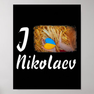 Ik hou van Nikolaev Oekraïne Macht Oekraïense Vlag Poster
