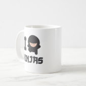 Ik hou van ninjas koffiemok (Voorkant links)