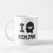 Ik hou van ninjas koffiemok (Links)