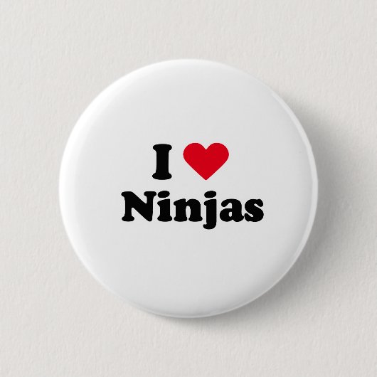 Ik hou van ninjas ronde button 5,7 cm (Voorkant)