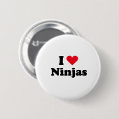 Ik hou van ninjas ronde button 5,7 cm (Voorkant /achterkant)