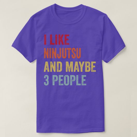 Ik hou van Ninjutsu misschien 3 mensen T-shirt (Design voorkant)
