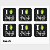 Ik hou van NJ-boerenbier Vierkante Sticker (Vel)