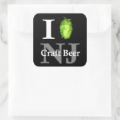 Ik hou van NJ-boerenbier Vierkante Sticker (Tas)