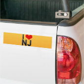 Ik hou van NJ Bumpersticker (Op Truck)