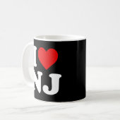 Ik hou van NJ Heart New Jersey Koffiemok (Voorkant links)