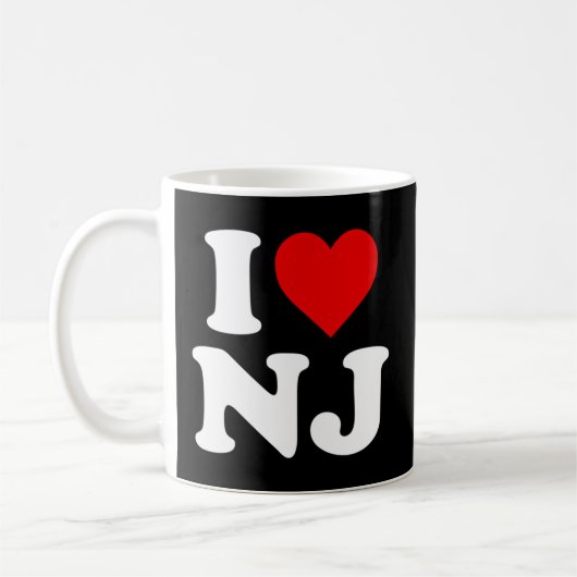 Ik hou van NJ Heart New Jersey Koffiemok (Links)