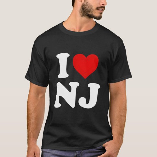 Ik hou van Nj New Jersey T-shirt (Voorkant)