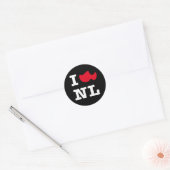 Ik hou van NL, ik hou van Holland Ronde Sticker (Envelop)